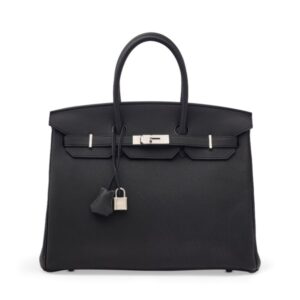 A LIMITED EDITION NOIR & BLEU AGATHE TOGO LEATHER BIRKIN 35 WITH PALLADIUM HARDWARE (2)