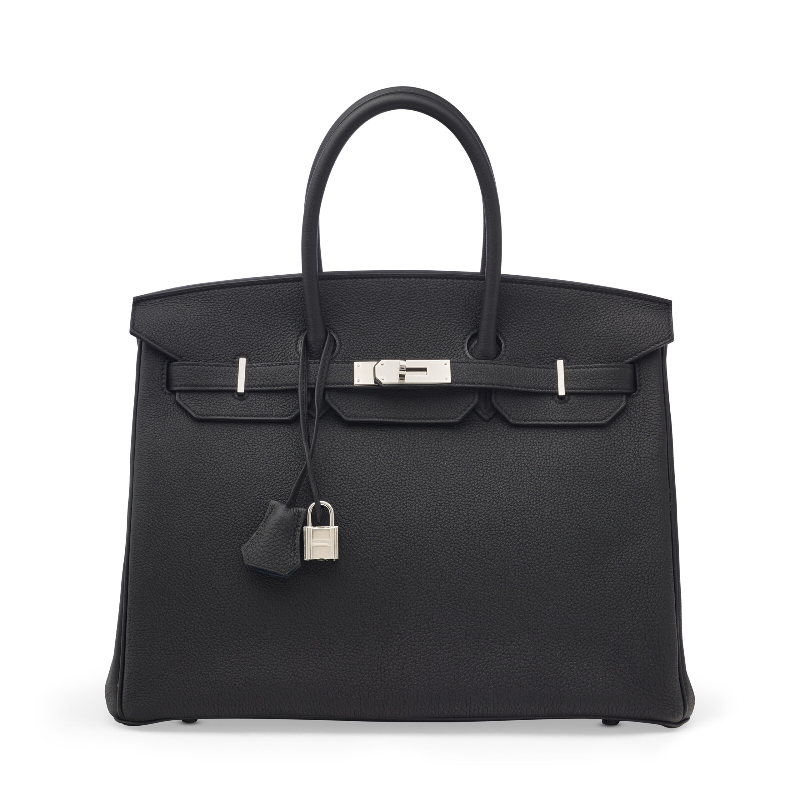 A LIMITED EDITION NOIR & BLEU AGATHE TOGO LEATHER BIRKIN 35 WITH PALLADIUM HARDWARE 4 A LIMITED EDITION NOIR & BLEU AGATHE TOGO LEATHER BIRKIN 35 WITH PALLADIUM HARDWARE - Image 4