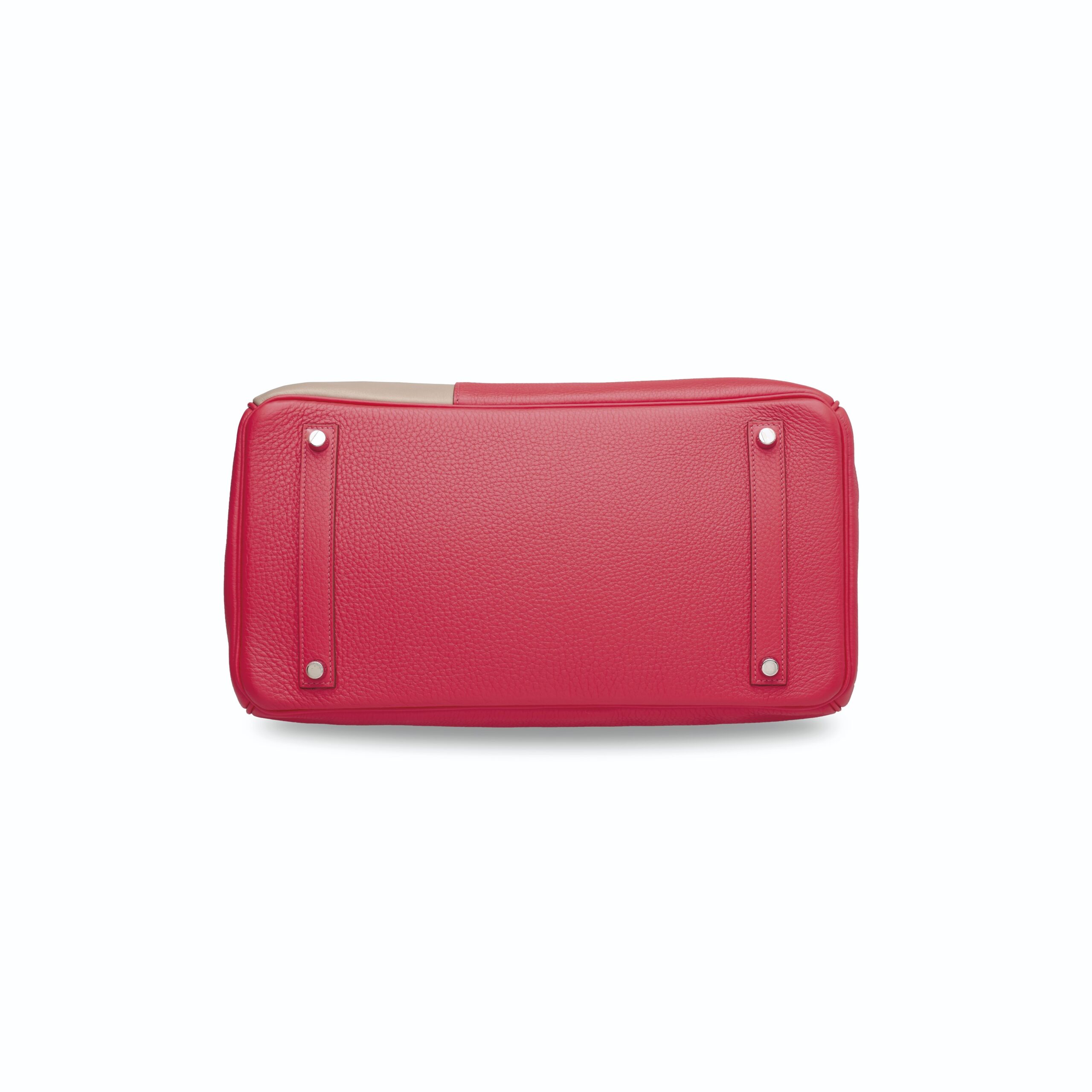 A LIMITED EDITION ROSE JAÏPUR, ARGILE & ÉTOUPE SWIFT & CLÉMENCE LEATHER CASCADE BIRKIN 35 WITH BRUSHED PALLADIUM HARDWARE 4 A LIMITED EDITION ROSE JAÏPUR, ARGILE & ÉTOUPE SWIFT & CLÉMENCE LEATHER CASCADE BIRKIN 35 WITH BRUSHED PALLADIUM HARDWARE - Image 4