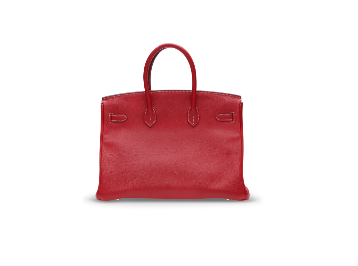 A LIMITED EDITION ROUGE CASAQUE & BLEU THALASSA EPSOM LEATHER CANDY BIRKIN 35 WITH PERMABRASS HARDWARE 4 A LIMITED EDITION ROUGE CASAQUE & BLEU THALASSA EPSOM LEATHER CANDY BIRKIN 35 WITH PERMABRASS HARDWARE - Image 4