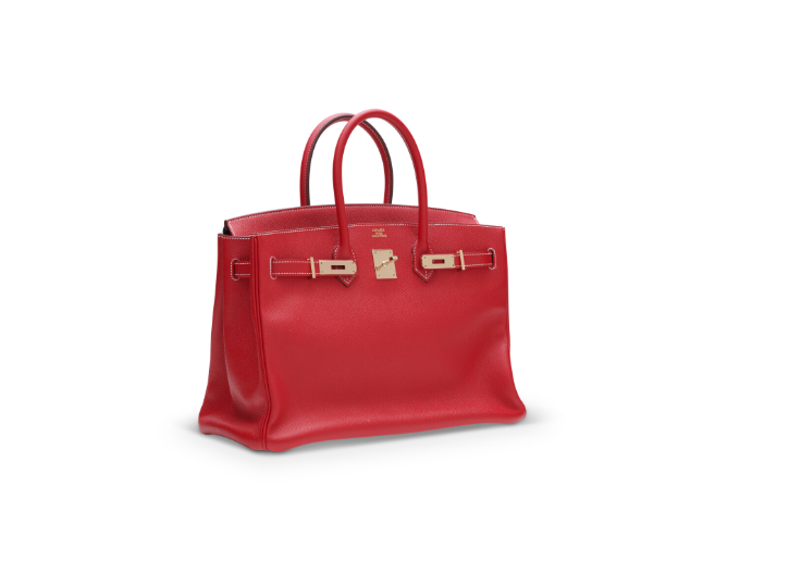 A LIMITED EDITION ROUGE CASAQUE & BLEU THALASSA EPSOM LEATHER CANDY BIRKIN 35 WITH PERMABRASS HARDWARE 5 A LIMITED EDITION ROUGE CASAQUE & BLEU THALASSA EPSOM LEATHER CANDY BIRKIN 35 WITH PERMABRASS HARDWARE - Image 5