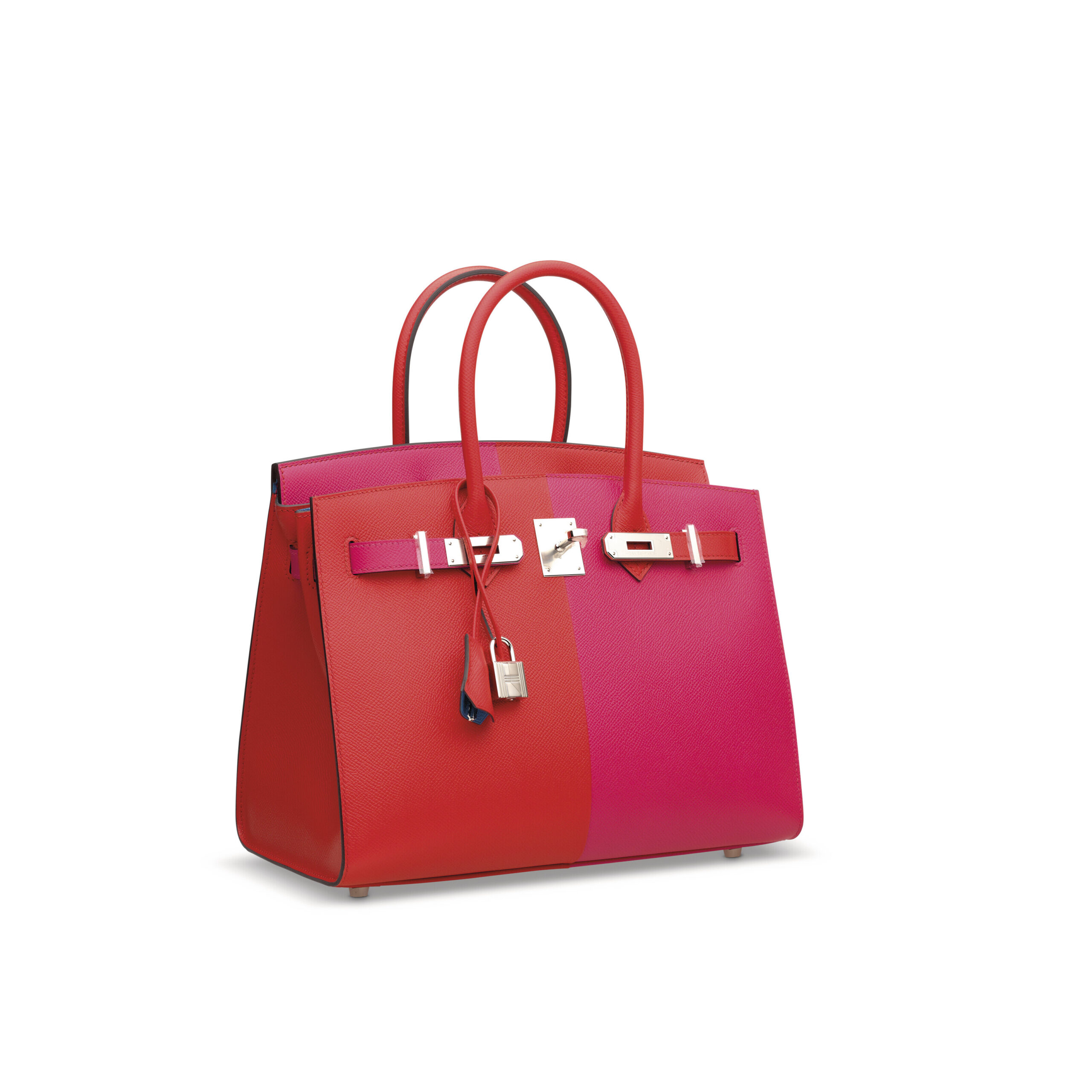 A LIMITED EDITION ROUGE DE COEUR, ROSE EXTRÊME & BLEU ZANZIBAR EPSOM LEATHER SELLIER CASAQUE BIRKIN 30 WITH PALLADIUM HARDWARE 3 A LIMITED EDITION ROUGE DE COEUR, ROSE EXTRÊME & BLEU ZANZIBAR EPSOM LEATHER SELLIER CASAQUE BIRKIN 30 WITH PALLADIUM HARDWARE - Image 3