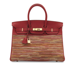 A LIMITED EDITION ROUGE VIF & VIBRATO TOGO LEATHER BIRKIN 35 WITH GOLD HARDWARE