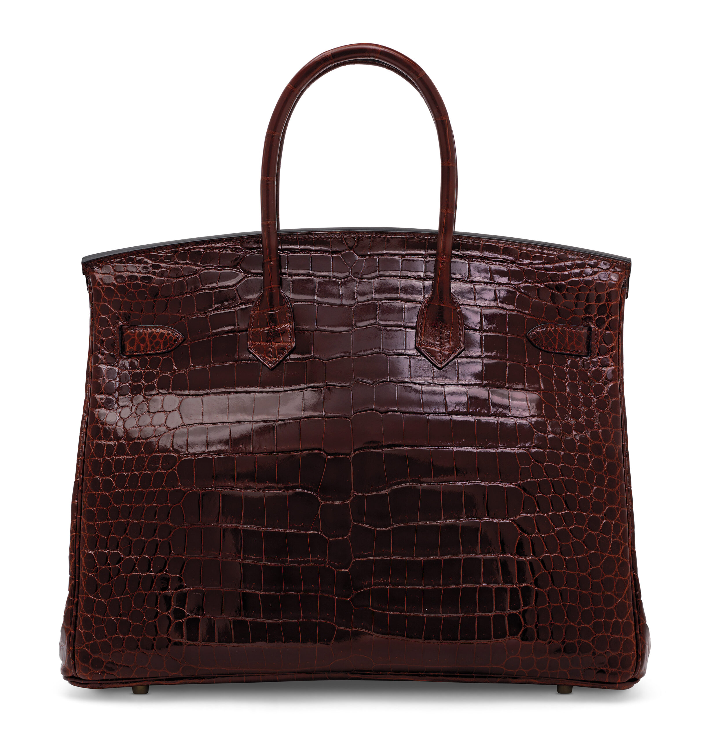 A LIMITED EDITION SHINY BOURGOGNE & INDIGO POROSUS CROCODILE CONTOUR BIRKIN 35 WITH GOLD HARDWARE 1 A LIMITED EDITION SHINY BOURGOGNE & INDIGO POROSUS CROCODILE CONTOUR BIRKIN 35 WITH GOLD HARDWARE (2)