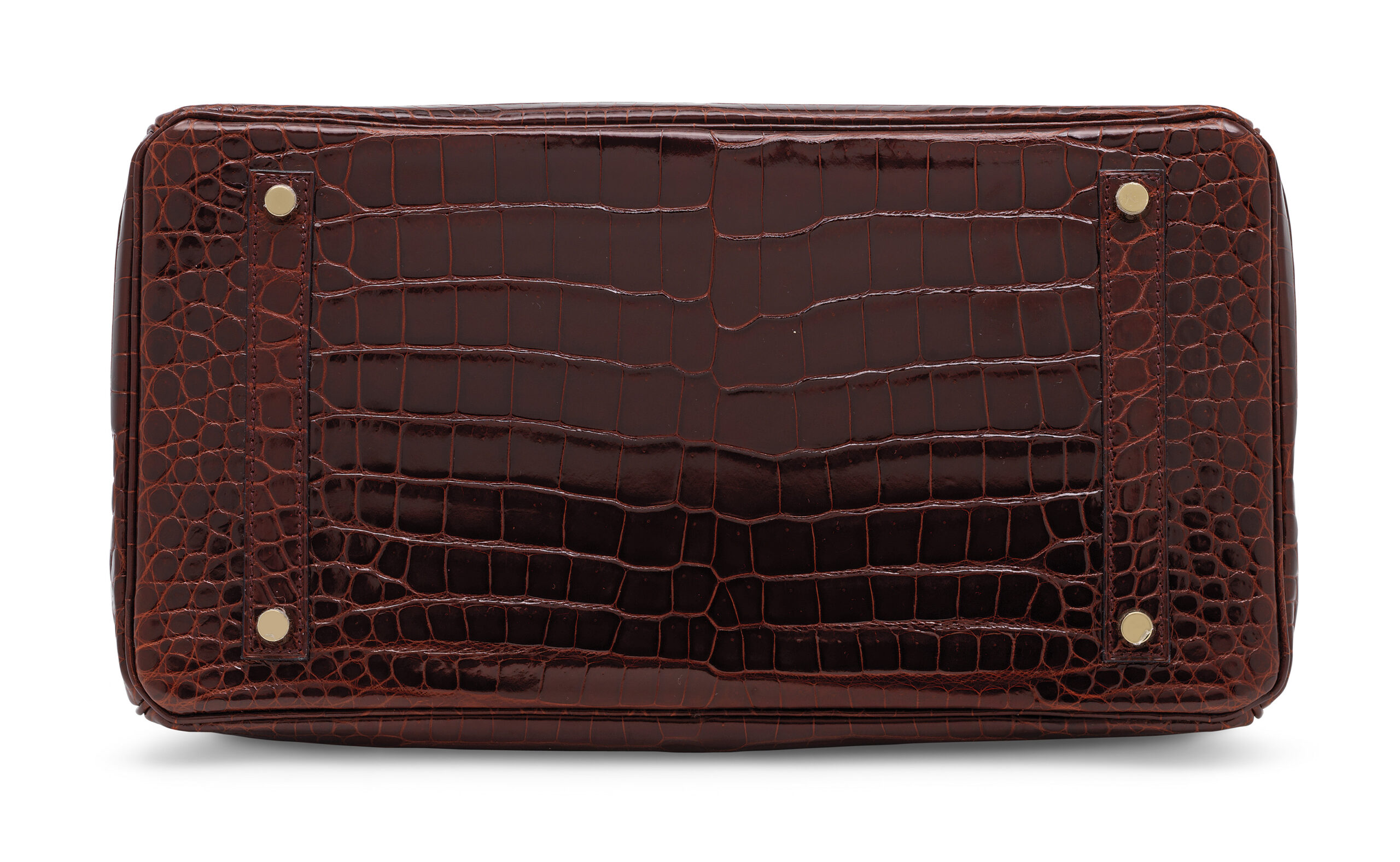 A LIMITED EDITION SHINY BOURGOGNE & INDIGO POROSUS CROCODILE CONTOUR BIRKIN 35 WITH GOLD HARDWARE 3 A LIMITED EDITION SHINY BOURGOGNE & INDIGO POROSUS CROCODILE CONTOUR BIRKIN 35 WITH GOLD HARDWARE - Image 3