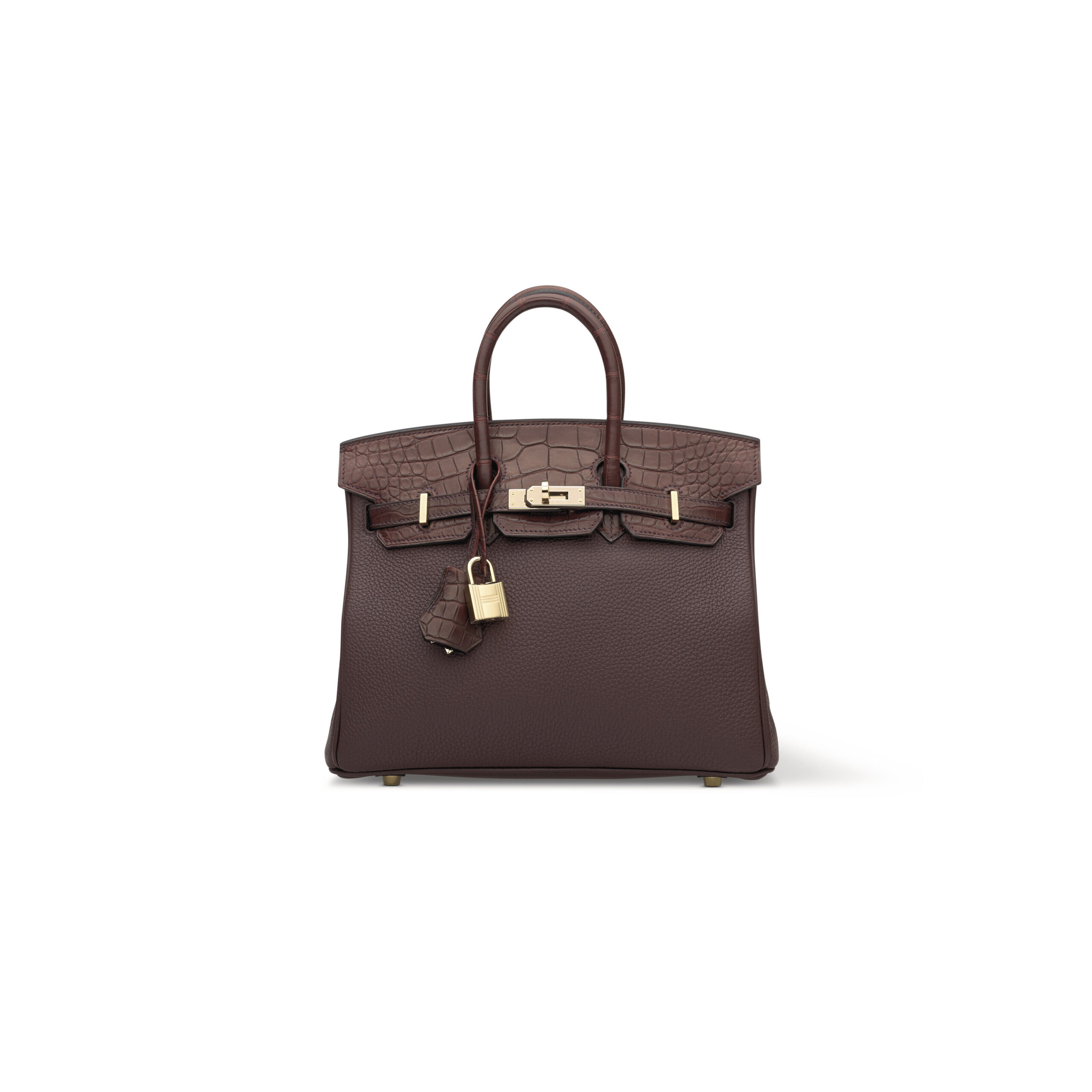 A LIMITED EDITION SHINY ROUGE SELLIER ALLIGATOR & TOGO LEATHER TOUCH BIRKIN 25 WITH PERMABRASS HARDWARE 2 A LIMITED EDITION SHINY ROUGE SELLIER ALLIGATOR & TOGO LEATHER TOUCH BIRKIN 25 WITH PERMABRASS HARDWARE - Image 2