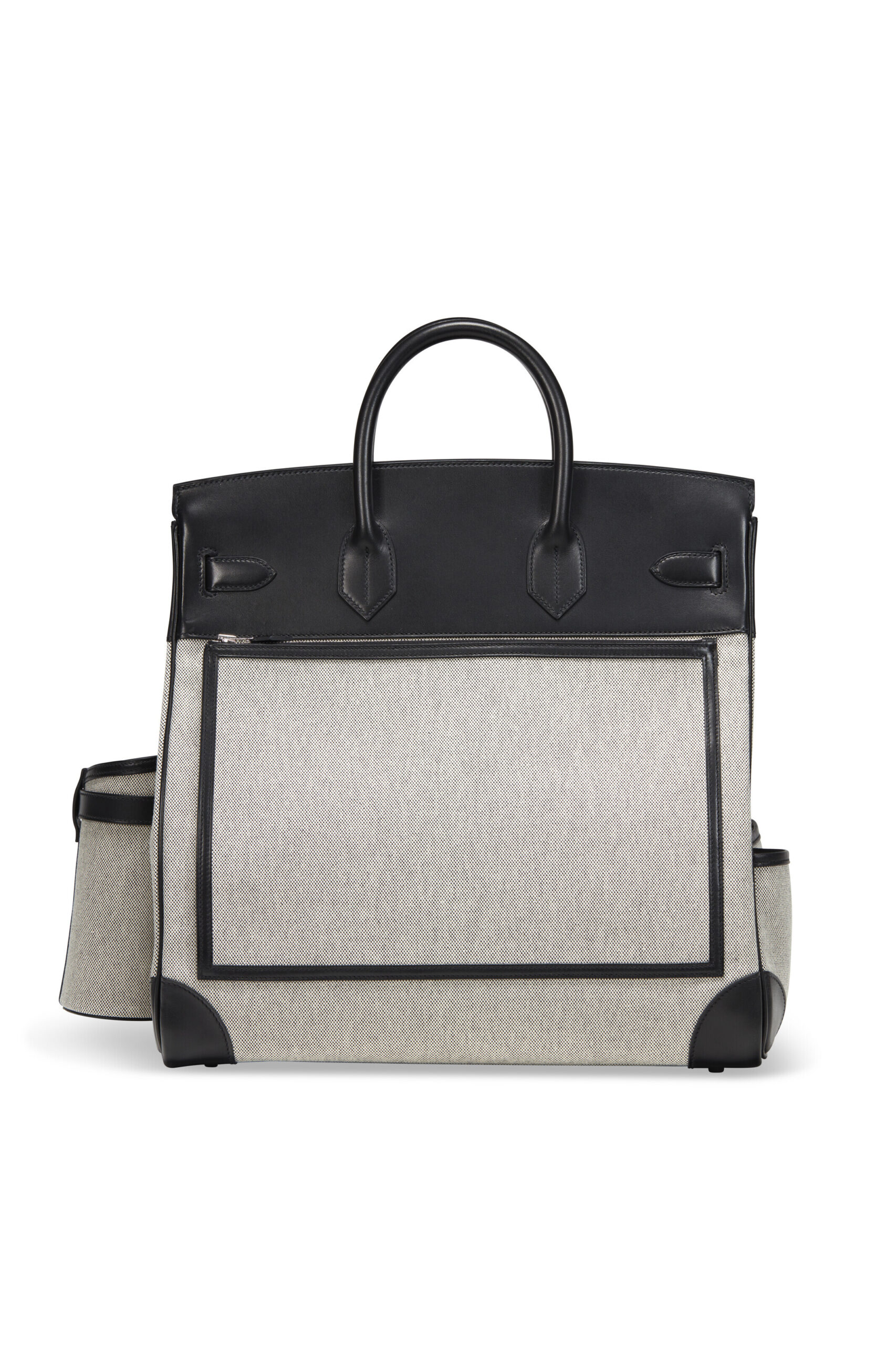 A LIMITED EDITION TOILE & BLACK SWIFT LEATHER CARGO HAC BIRKIN 40 WITH PALLADIUM HARDWARE 2 A LIMITED EDITION TOILE & BLACK SWIFT LEATHER CARGO HAC BIRKIN 40 WITH PALLADIUM HARDWARE - Image 2