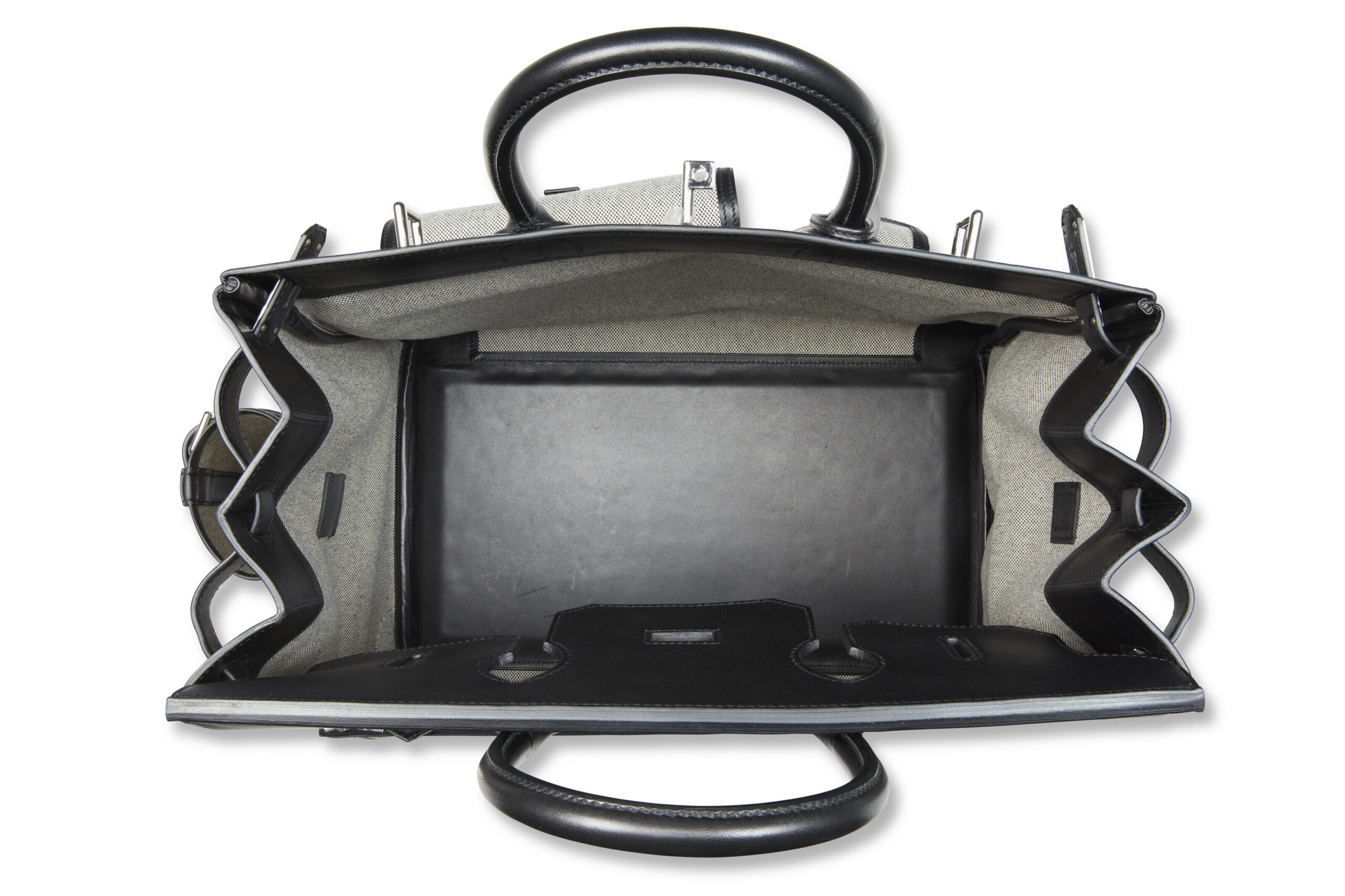 A LIMITED EDITION TOILE & BLACK SWIFT LEATHER CARGO HAC BIRKIN 40 WITH PALLADIUM HARDWARE 4 A LIMITED EDITION TOILE & BLACK SWIFT LEATHER CARGO HAC BIRKIN 40 WITH PALLADIUM HARDWARE - Image 4