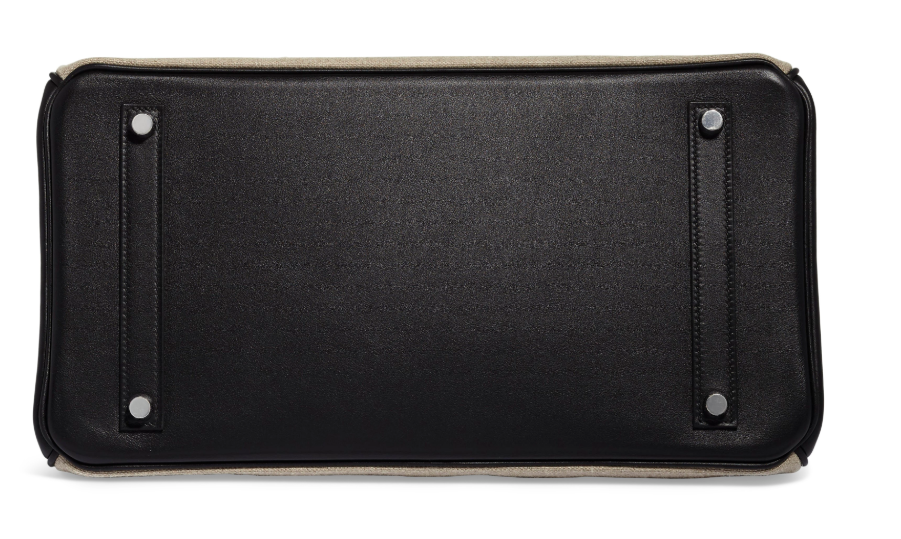 A LIMITED EDITION TOILE DE CAMP DÉCHAÎNÉE & BLACK SWIFT LEATHER BIRKIN 35 WITH PALLADIUM HARDWARE 4 A LIMITED EDITION TOILE DE CAMP DÉCHAÎNÉE & BLACK SWIFT LEATHER BIRKIN 35 WITH PALLADIUM HARDWARE - Image 4