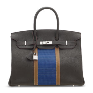 A LIMITED EDITION VERT BRONZE FJORD, BARÉNIA LEATHER & THALASSA OTTOMAN DE CRIN CLUB BIRKIN 35 WITH PALLADIUM HARDWARE