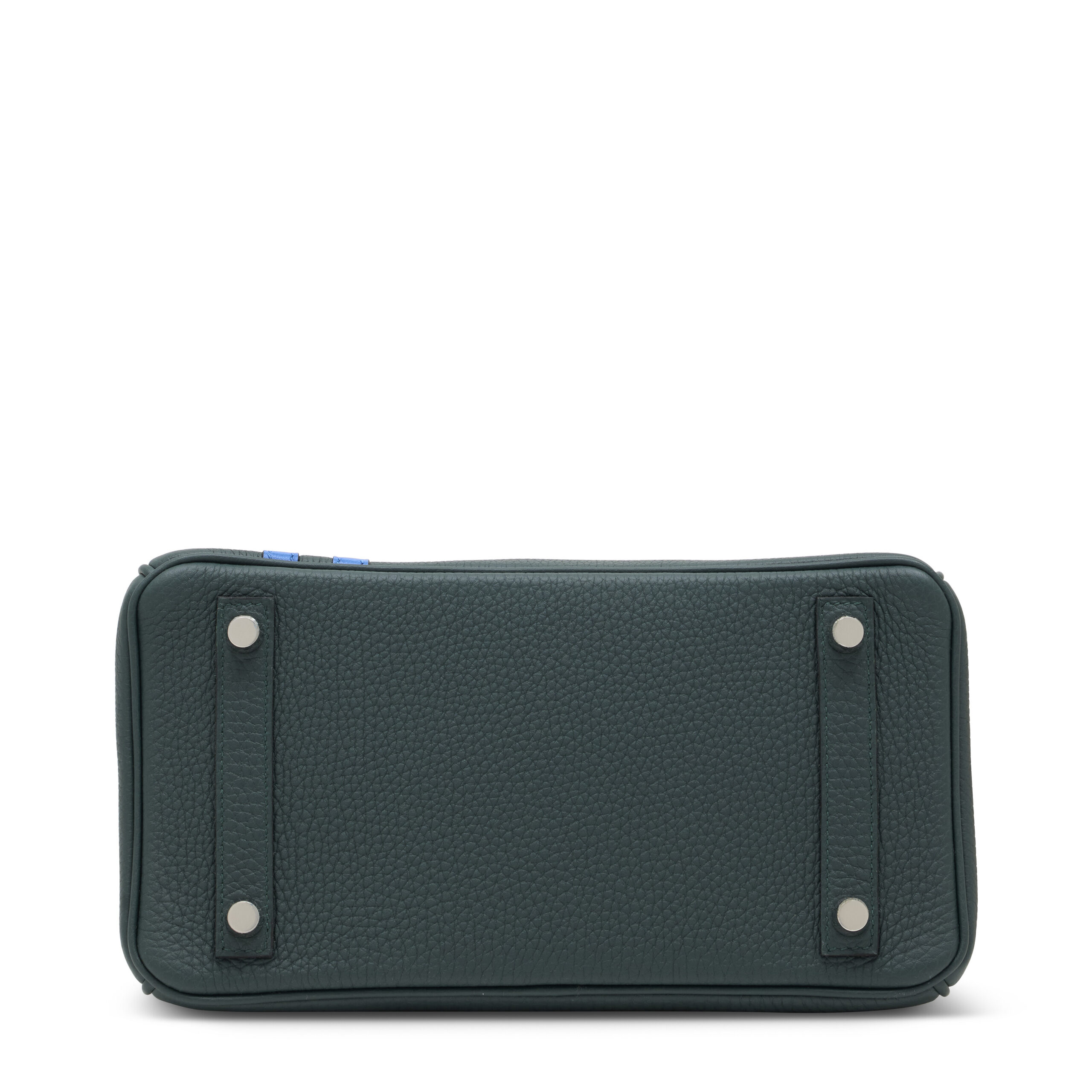 A LIMITED EDITION VERT CYPRÈS & BLEU ZELLIGE TOGO LEATHER OFFICIER BIRKIN 25 WITH PALLADIUM HARDWARE 5 A LIMITED EDITION VERT CYPRÈS & BLEU ZELLIGE TOGO LEATHER OFFICIER BIRKIN 25 WITH PALLADIUM HARDWARE - Image 5