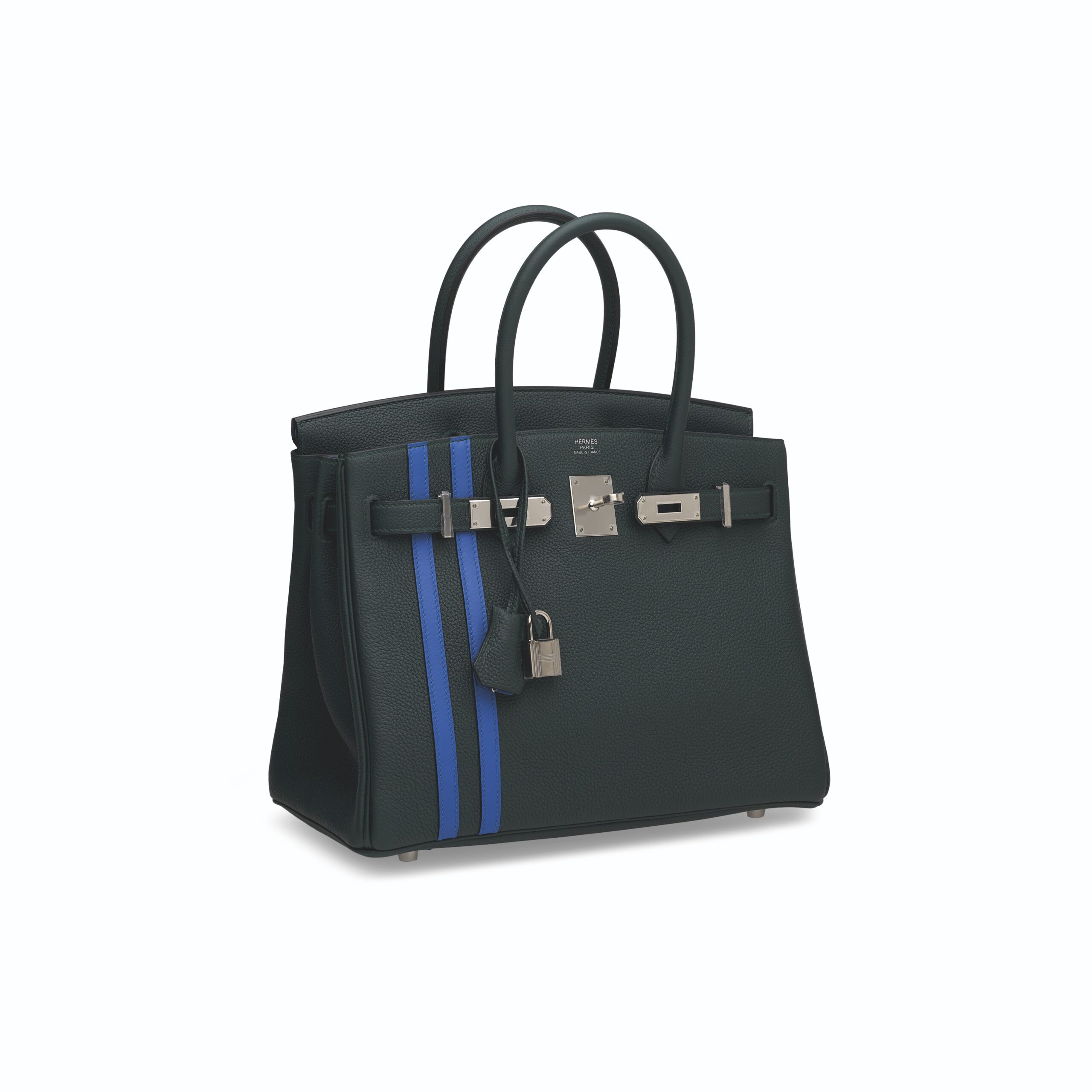A LIMITED EDITION VERT CYPRÈS & BLEU ZELLIGE TOGO LEATHER OFFICIER BIRKIN 30 WITH PALLADIUM HARDWARE 2 A LIMITED EDITION VERT CYPRÈS & BLEU ZELLIGE TOGO LEATHER OFFICIER BIRKIN 30 WITH PALLADIUM HARDWARE - Image 2