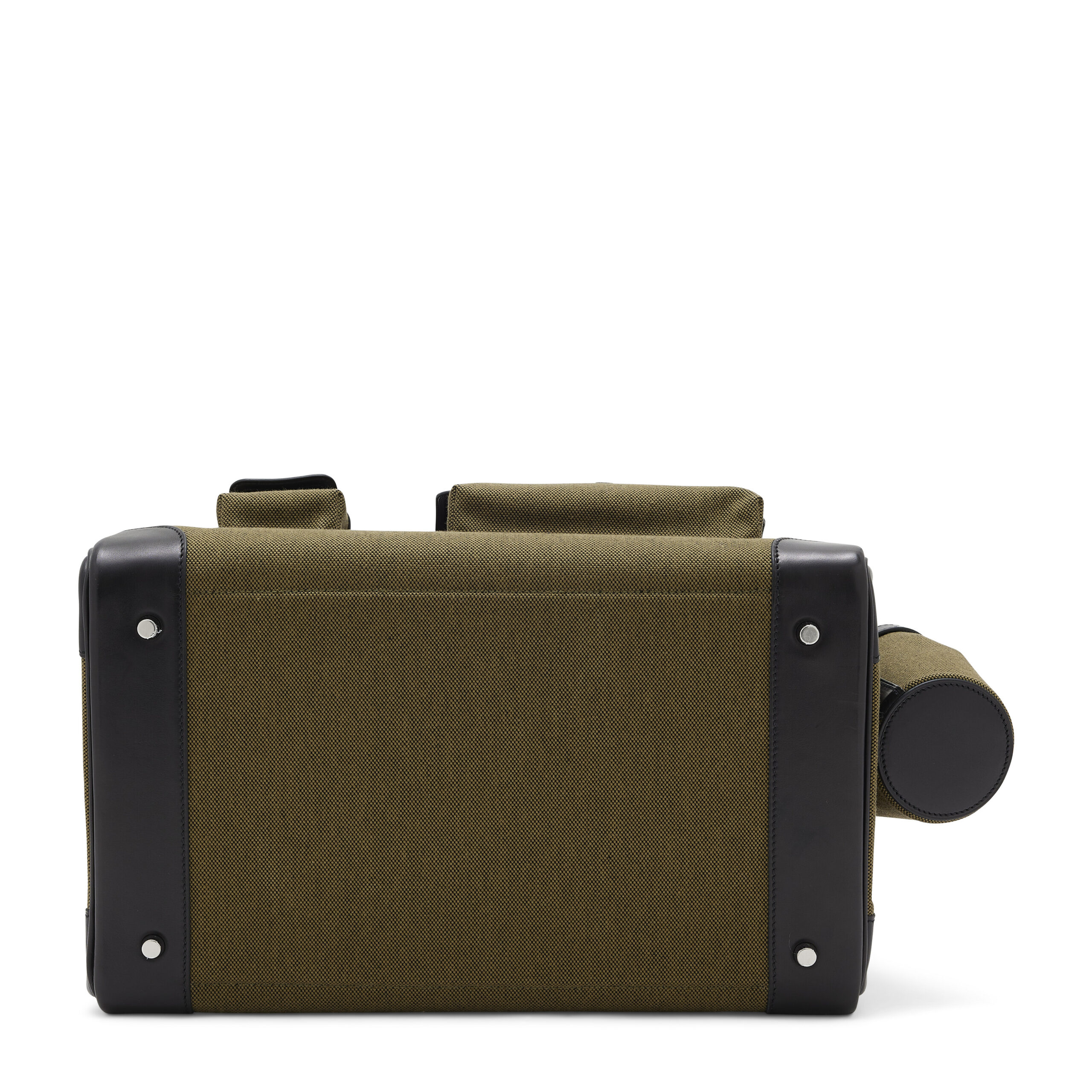 A LIMITED EDITION VERT OLIVE CANVAS & BLACK EVERCALF LEATHER CARGO HAC BIRKIN 40 WITH PALLADIUM HARDWARE 3 A LIMITED EDITION VERT OLIVE CANVAS & BLACK EVERCALF LEATHER CARGO HAC BIRKIN 40 WITH PALLADIUM HARDWARE - Image 3