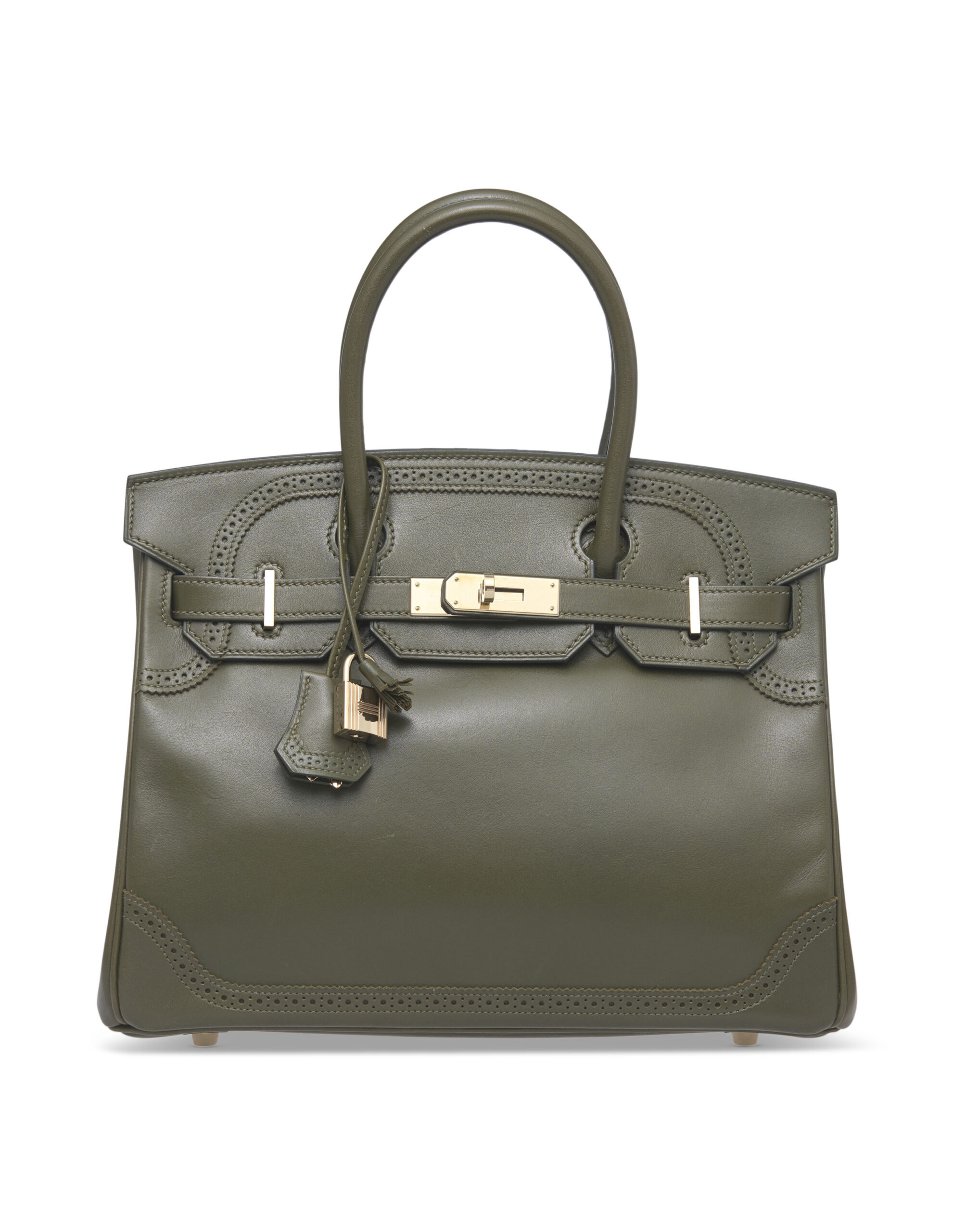 A LIMITED EDITION VERT VERONÈSE TADELAKT LEATHER GHILLIES BIRKIN 30 WITH PERMABRASS HARDWARE 6 A LIMITED EDITION VERT VERONÈSE TADELAKT LEATHER GHILLIES BIRKIN 30 WITH PERMABRASS HARDWARE - Image 6