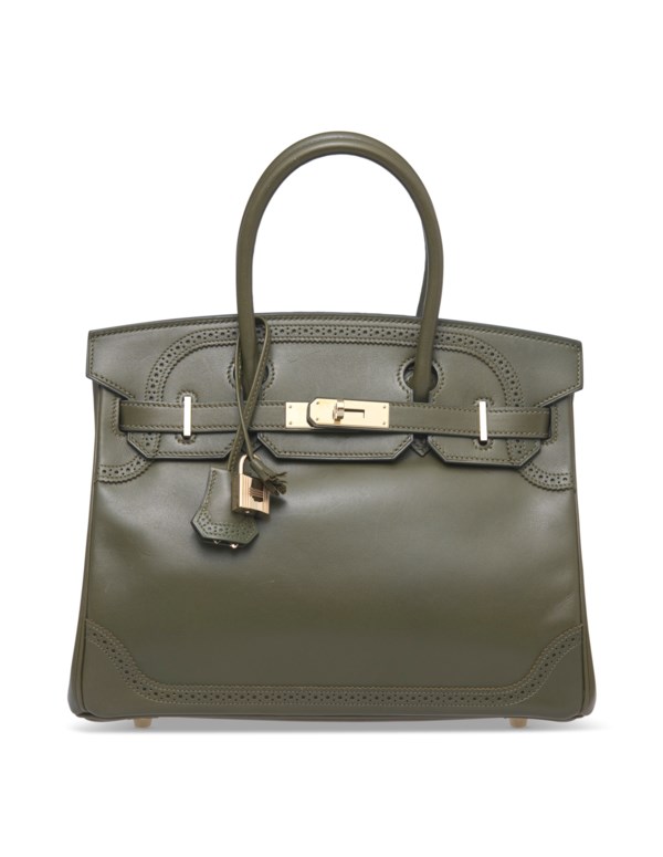 A LIMITED EDITION VERT VERONÈSE TADELAKT LEATHER GHILLIES BIRKIN 30 WITH PERMABRASS HARDWARE 5 A LIMITED EDITION VERT VERONÈSE TADELAKT LEATHER GHILLIES BIRKIN 30 WITH PERMABRASS HARDWARE - Image 5