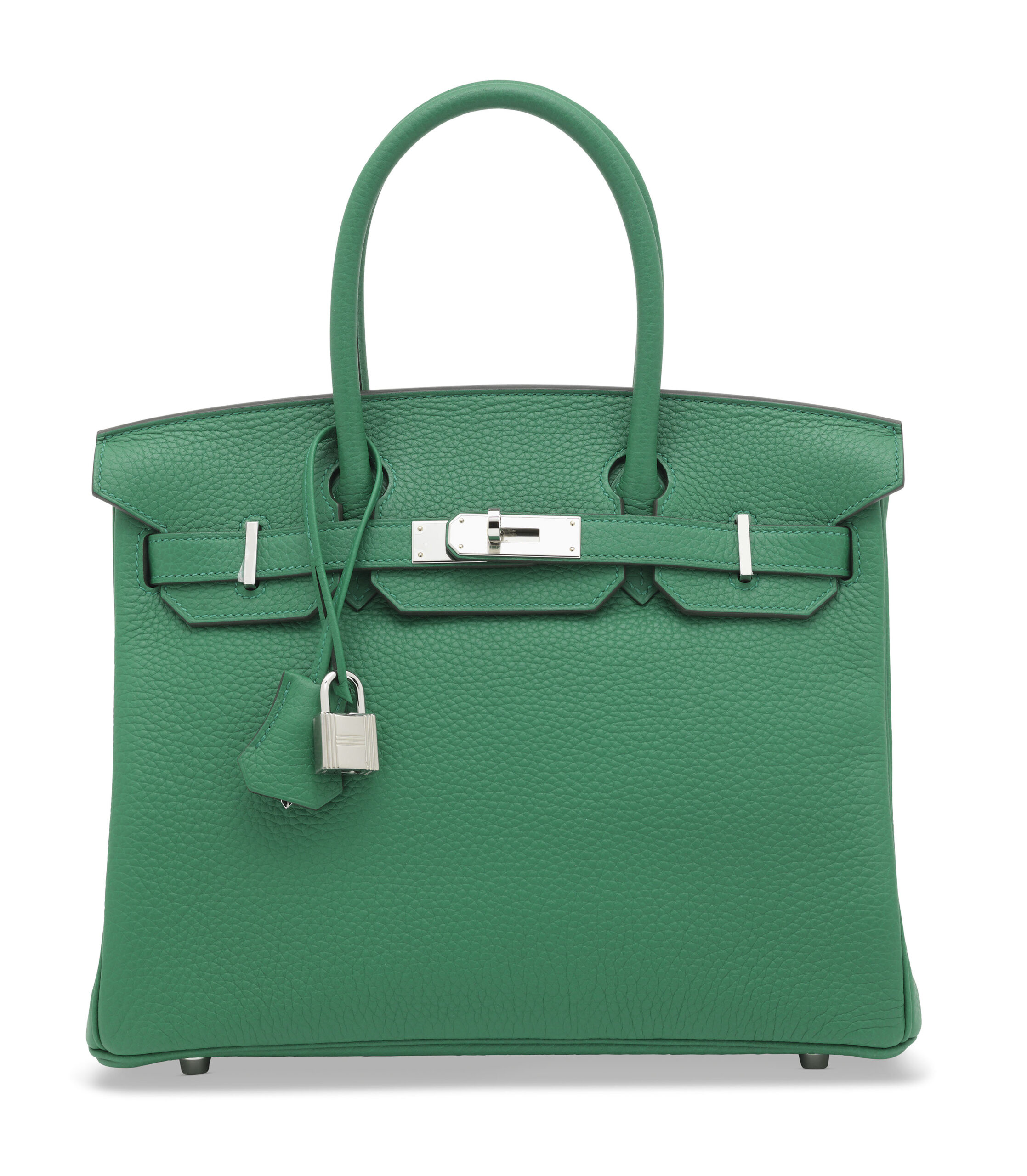 A LIMITED EDITION VERT VERTIGO & VERT FONCÉ CLÉMENCE LEATHER VERSO BIRKIN 30 WITH PALLADIUM HARDWARE 1 A LIMITED EDITION VERT VERTIGO & VERT FONCÉ CLÉMENCE LEATHER VERSO BIRKIN 30 WITH PALLADIUM HARDWARE