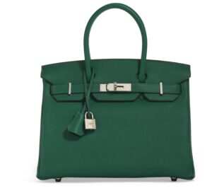 A LIMITED EDITION VERT VERTIGO & VERT FONCÉ CLÉMENCE LEATHER VERSO BIRKIN 30 WITH PALLADIUM HARDWARE