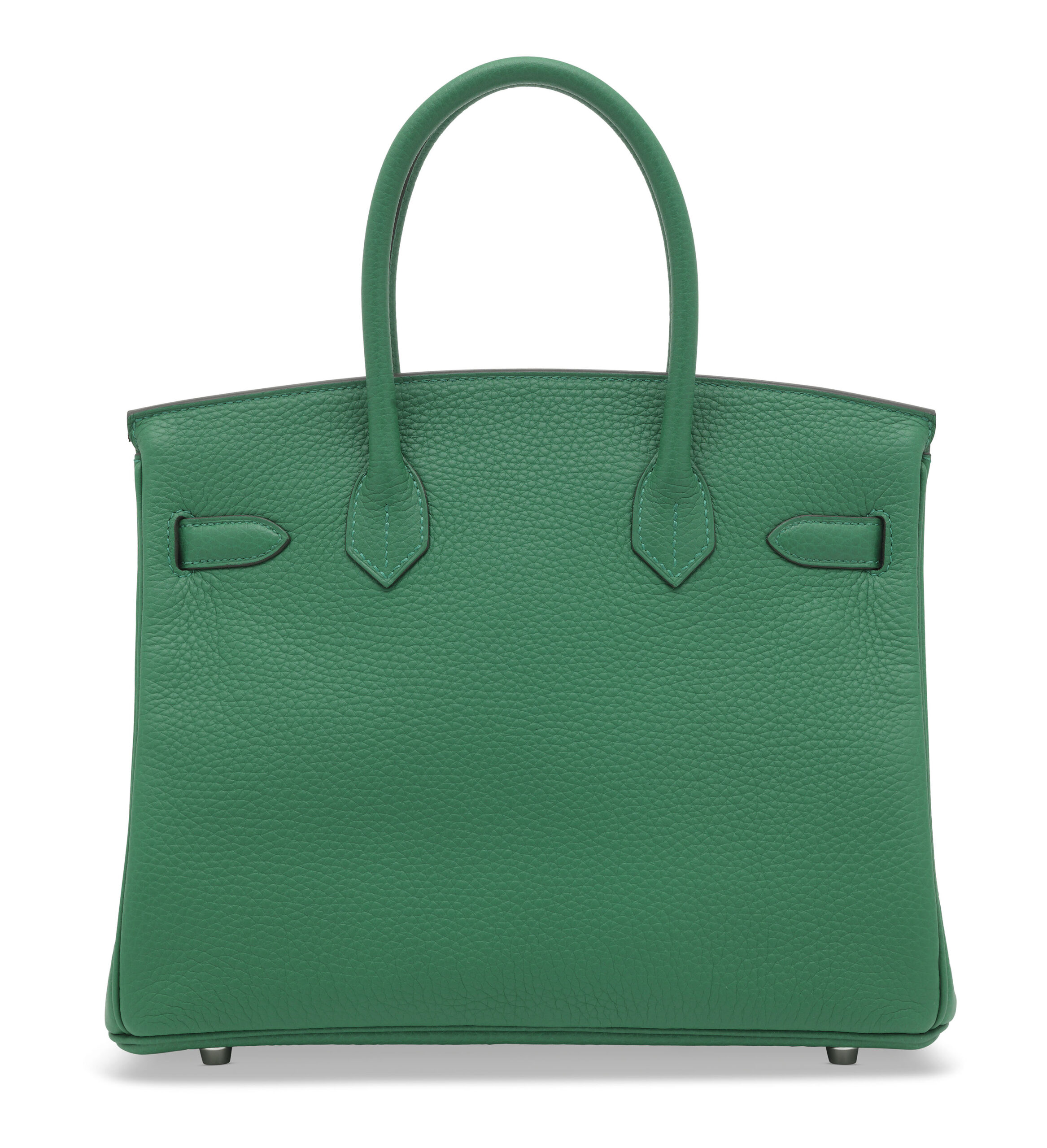 A LIMITED EDITION VERT VERTIGO & VERT FONCÉ CLÉMENCE LEATHER VERSO BIRKIN 30 WITH PALLADIUM HARDWARE 3 A LIMITED EDITION VERT VERTIGO & VERT FONCÉ CLÉMENCE LEATHER VERSO BIRKIN 30 WITH PALLADIUM HARDWARE - Image 3