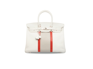 A LIMITED EDITION WHITE, GRIS PERLE & SANGUINE LIZARD CLUB BIRKIN 35 WITH PALLADIUM HARDWARE