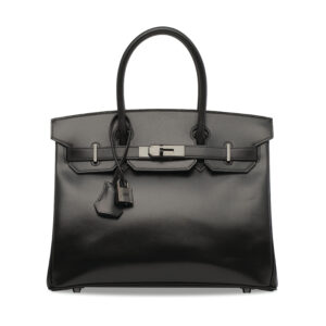 A RARE, LIMITED EDITION BLACK CALF BOX LEATHER SO BLACK BIRKIN 30 WITH BLACK PVD HARDWARE