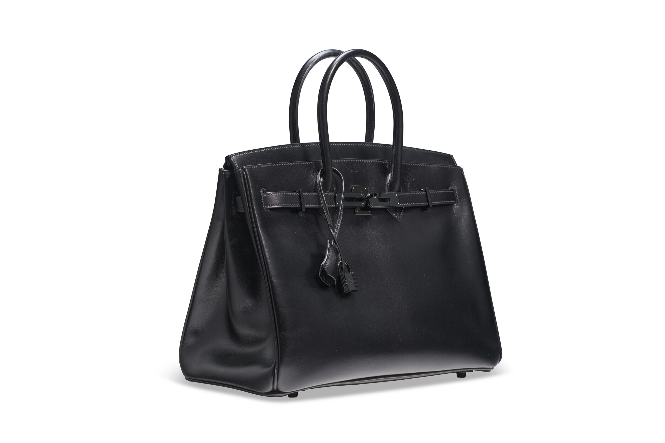 A RARE, LIMITED EDITION BLACK CALF BOX LEATHER SO BLACK BIRKIN 35 WITH BLACK PVD HARDWARE 3 A RARE, LIMITED EDITION BLACK CALF BOX LEATHER SO BLACK BIRKIN 35 WITH BLACK PVD HARDWARE - Image 3