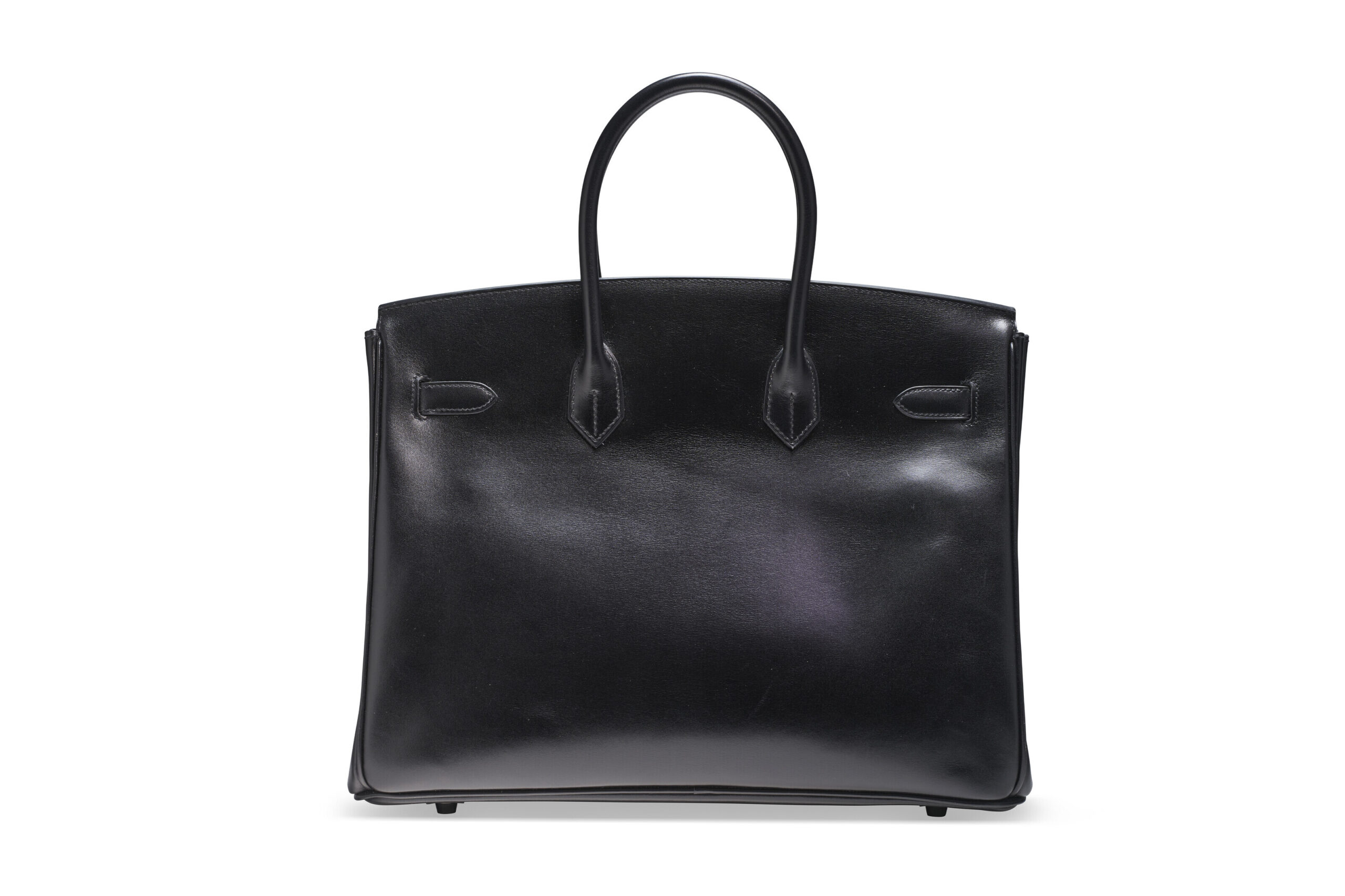 A RARE, LIMITED EDITION BLACK CALF BOX LEATHER SO BLACK BIRKIN 35 WITH BLACK PVD HARDWARE 4 A RARE, LIMITED EDITION BLACK CALF BOX LEATHER SO BLACK BIRKIN 35 WITH BLACK PVD HARDWARE - Image 4