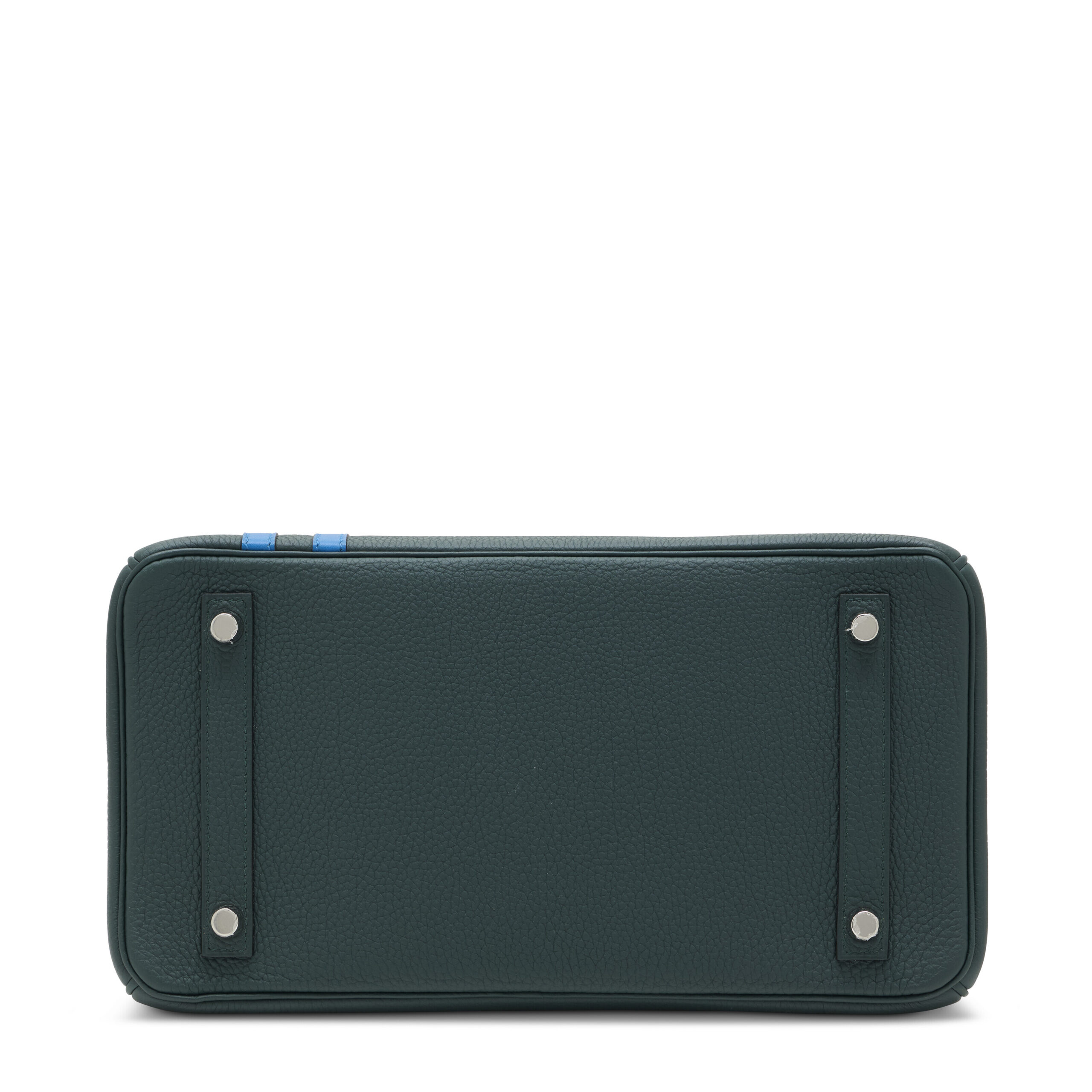 A SET OF TWO: LIMITED EDITION VERT CYPRÈS & BLEU ZELLIGE TOGO LEATHER OFFICIER BIRKIN 30 WITH PALLADIUM HARDWARE & A RODÉO CHARM GM 2 A SET OF TWO: LIMITED EDITION VERT CYPRÈS & BLEU ZELLIGE TOGO LEATHER OFFICIER BIRKIN 30 WITH PALLADIUM HARDWARE & A RODÉO CHARM GM - Image 2