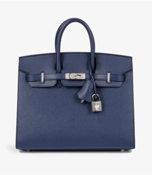 Bleu Saphir Madame Leather Birkin 25cm Sellier