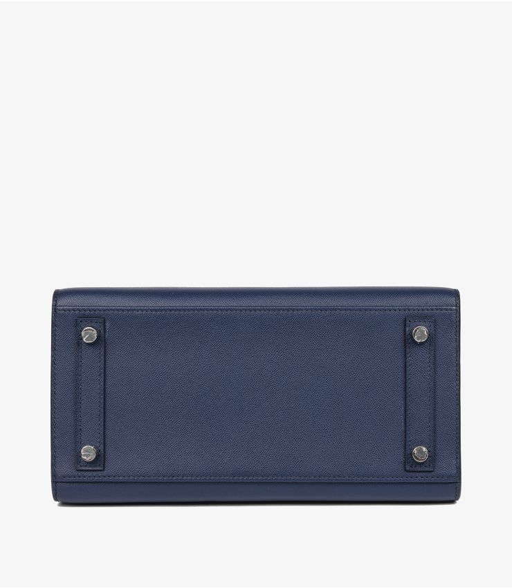 Bleu Saphir Madame Leather Birkin 25cm Sellier 4 Bleu Saphir Madame Leather Birkin 25cm Sellier - Image 4