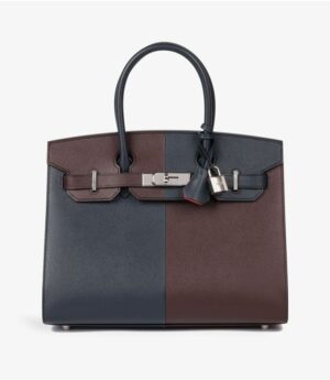 Blue Indigo, Rouge Sellier & Framboise Epsom Leather Casaque Birkin 30cm Sellier