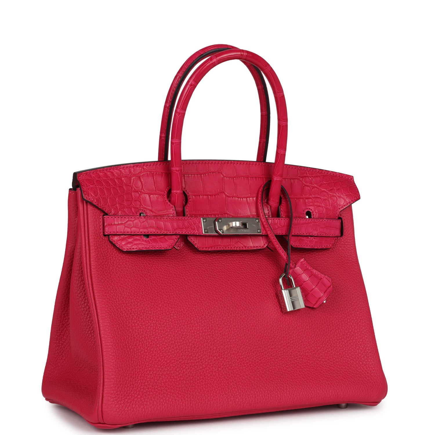 Hermès Birkin 30 Framboise Matte Alligator Togo Touch Palladium Hardware 2 Hermès Birkin 30 Framboise Matte Alligator Togo Touch Palladium Hardware - Image 2