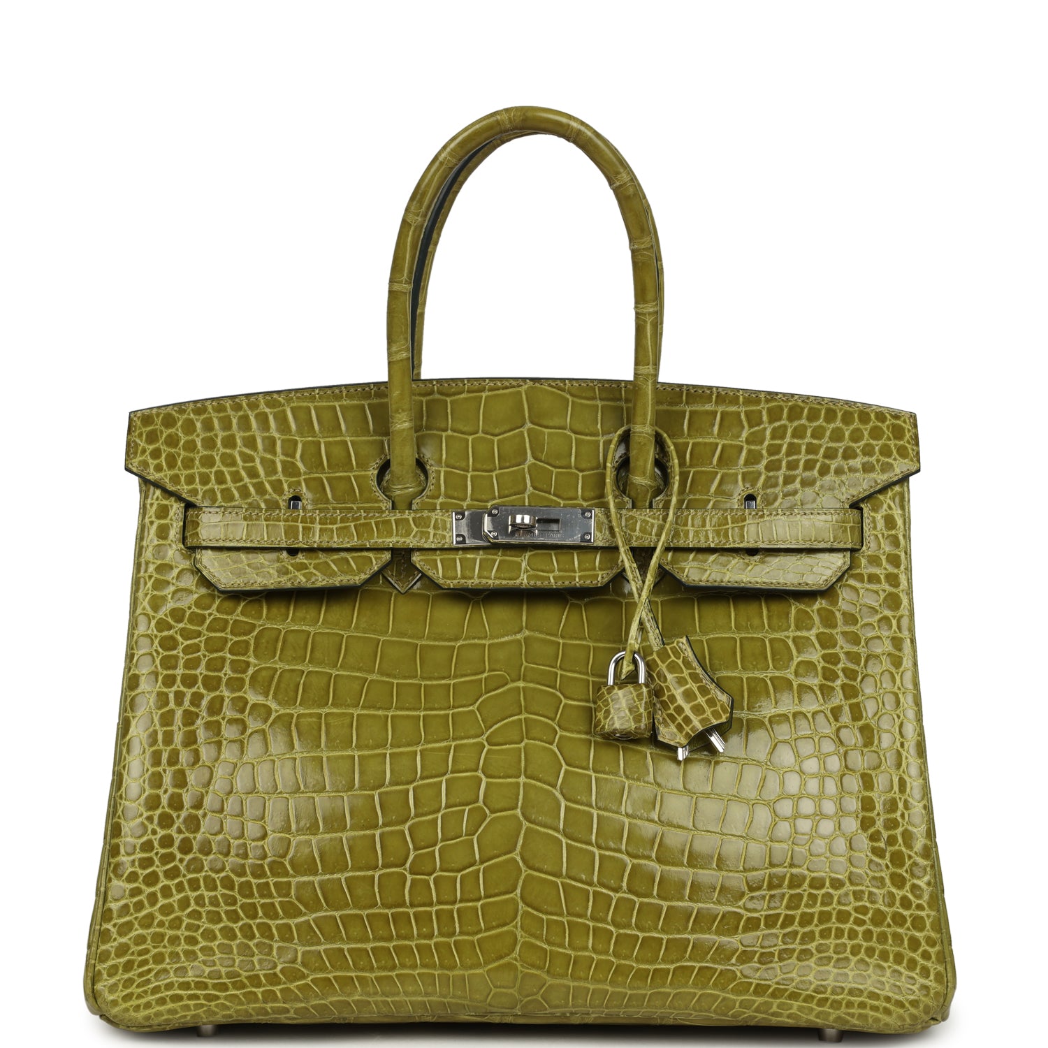 Hermès Birkin 35 Vert Anis Shiny Porosus Crocodile Palladium Hardware 1 Hermès Birkin 35 Vert Anis Shiny Porosus Crocodile Palladium Hardware