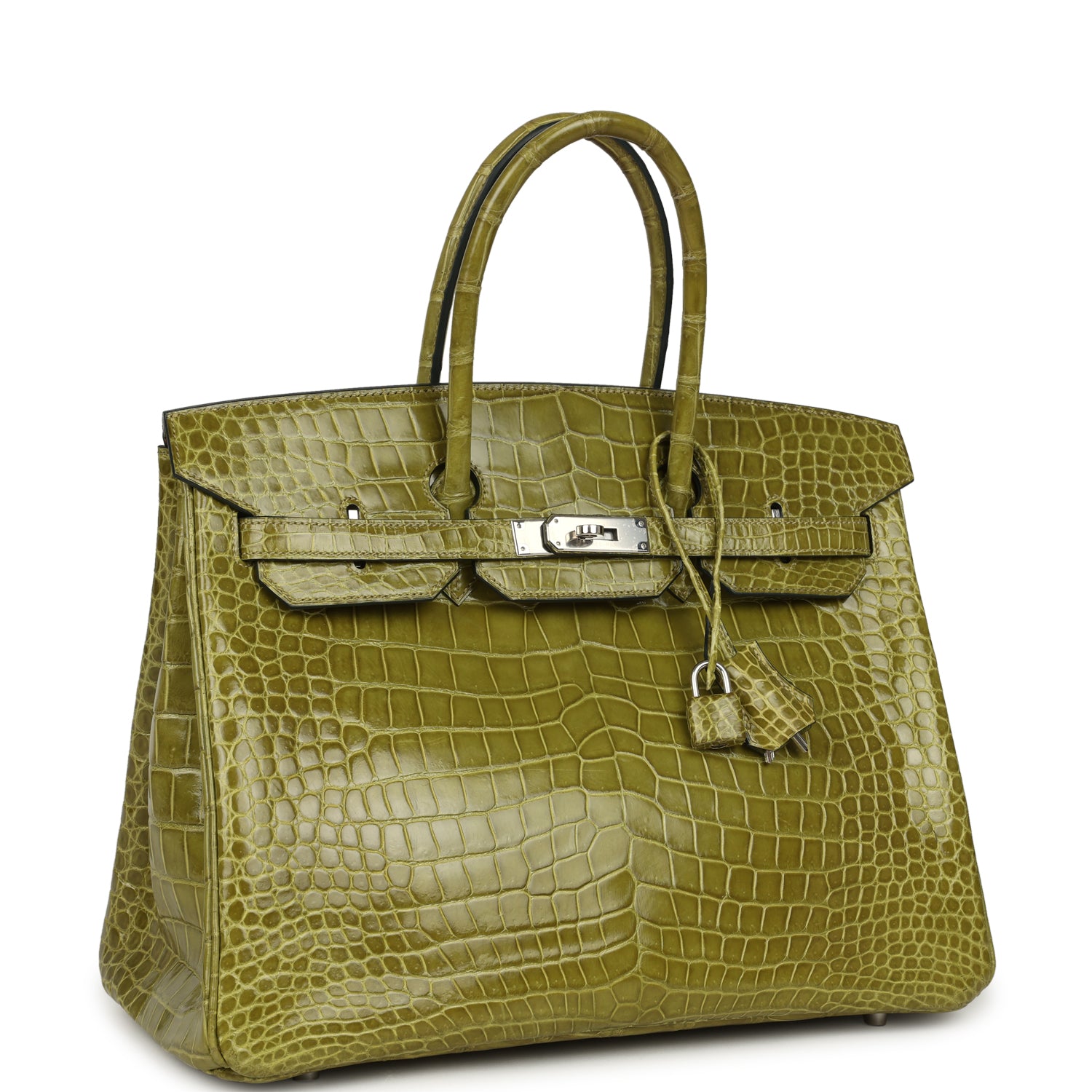 Hermès Birkin 35 Vert Anis Shiny Porosus Crocodile Palladium Hardware 4 Hermès Birkin 35 Vert Anis Shiny Porosus Crocodile Palladium Hardware - Image 4
