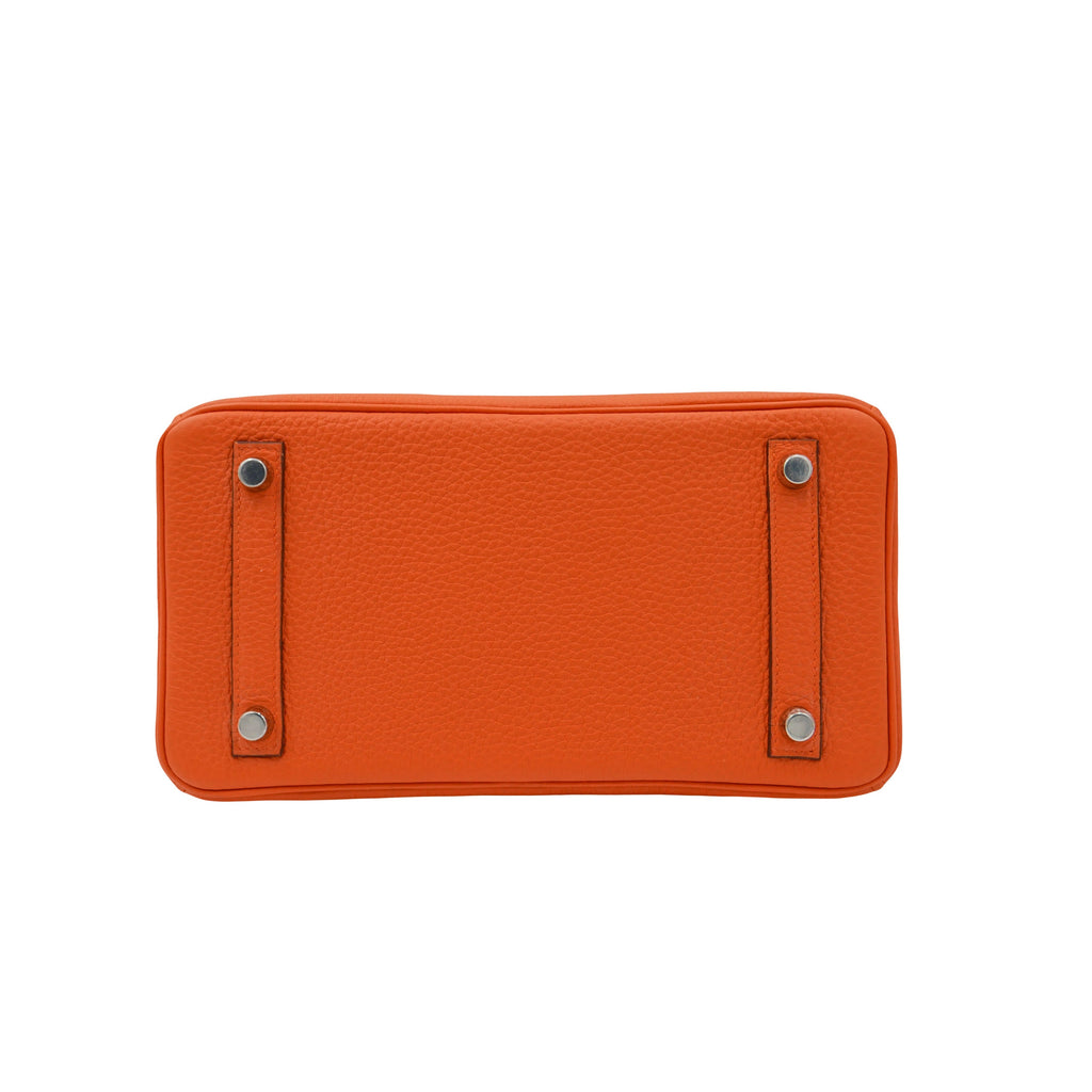 Hermès 25cm Birkin Orange Togo Leather Palladium Hardware 2 Hermès 25cm Birkin Orange Togo Leather Palladium Hardware - Image 2
