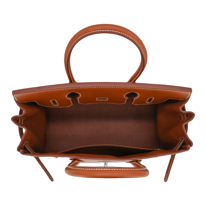 Hermès 30cm Birkin Fauve Barenia Smooth Leather Palladium Hardware 4 Hermès 30cm Birkin Fauve Barenia Smooth Leather Palladium Hardware - Image 4