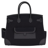 Hermès 35cm Birkin Cargo Black Canvas Swift Leather Palladium Hardware 3 Hermès 35cm Birkin Cargo Black Canvas Swift Leather Palladium Hardware - Image 3