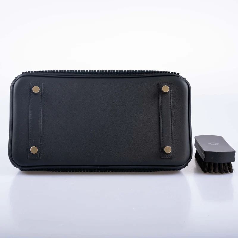 Hermès Birkin 25 Black côte à côte tuffetage and Swift Permabrass Hardware 2 Hermès Birkin 25 Black côte à côte tuffetage and Swift Permabrass Hardware - Image 2