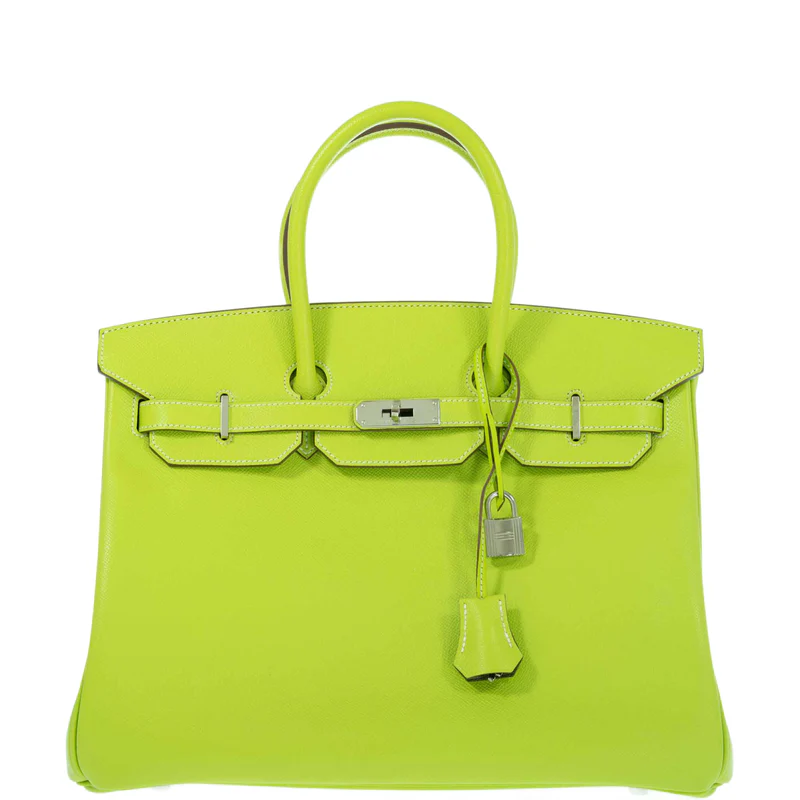 A LIMITED EDITION KIWI EPSOM LEATHER BIRKIN 25 WITH PALLADIUM HARDWARE 1 Hermès Birkin 25 Candy Collection Kiwi and Vert Cypress Epsom Palladium Hardware (1)