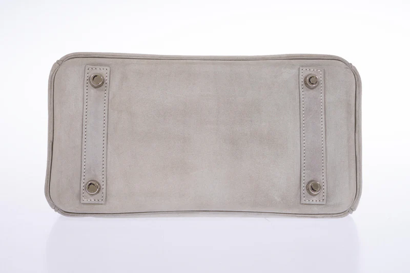 Hermès Birkin 25 Gris Doblis Suede with Palladium Hardware 3 Hermès Birkin 25 Gris Doblis Suede with Palladium Hardware - Image 3