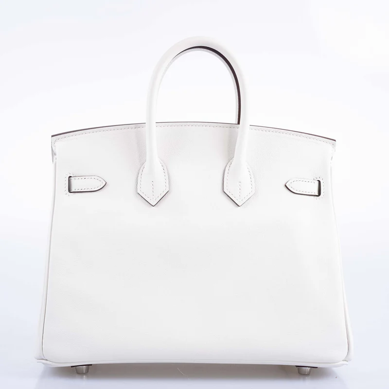 Hermès Birkin 25 In and Out Blanc Swift with Palladium Hardware 3 Hermès Birkin 25 In and Out Blanc Swift with Palladium Hardware - Image 3