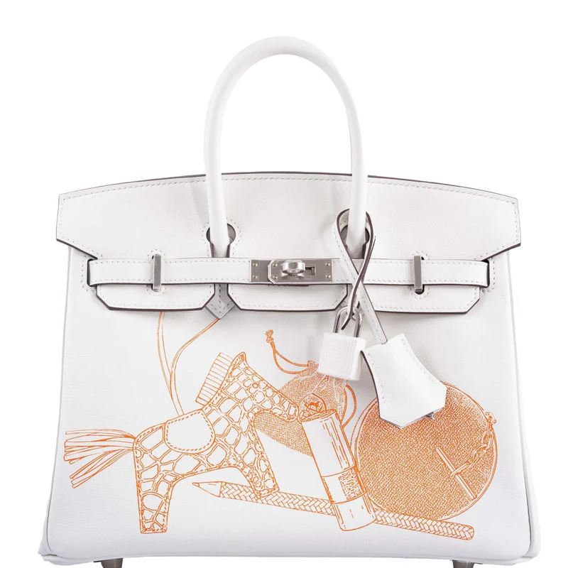 Hermès Birkin 25 In and Out Blanc Swift with Palladium Hardware 1 Hermès Birkin 25 In and Out Blanc Swift with Palladium Hardware