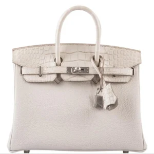 Hermès Birkin Touch 25 Beton Matte Alligator & Togo Palladium Hardware