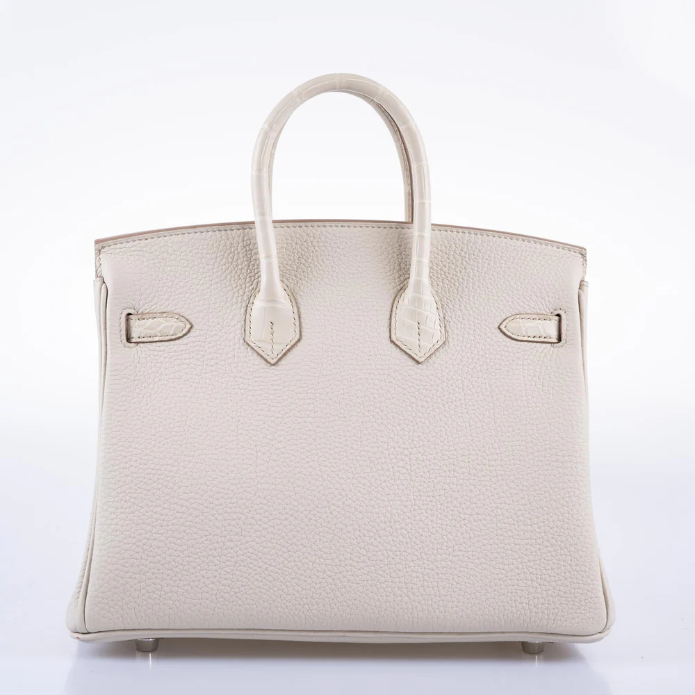 Hermès Birkin Touch 25 Beton Matte Alligator & Togo Palladium Hardware 3 Hermès Birkin Touch 25 Beton Matte Alligator & Togo Palladium Hardware - Image 3