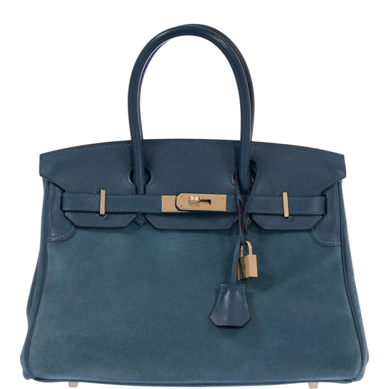 Hermès Birkin 30 Bleu Tempête Grizzly DoblisSwift Permabrass Hardware 1 Hermès Birkin 30 Bleu Tempête Grizzly DoblisSwift Permabrass Hardware