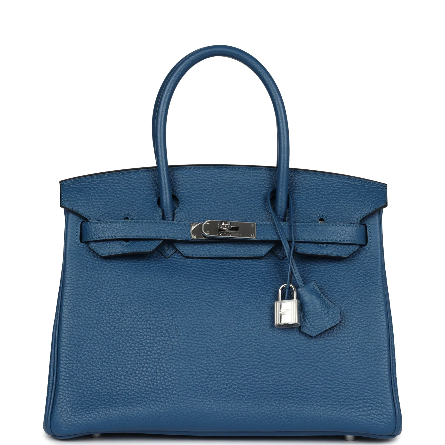 Hermès Birkin 30 Bleu Thalassa Clemence Palladium Hardware 1 Hermès Birkin 30 Bleu Thalassa Clemence Palladium Hardware