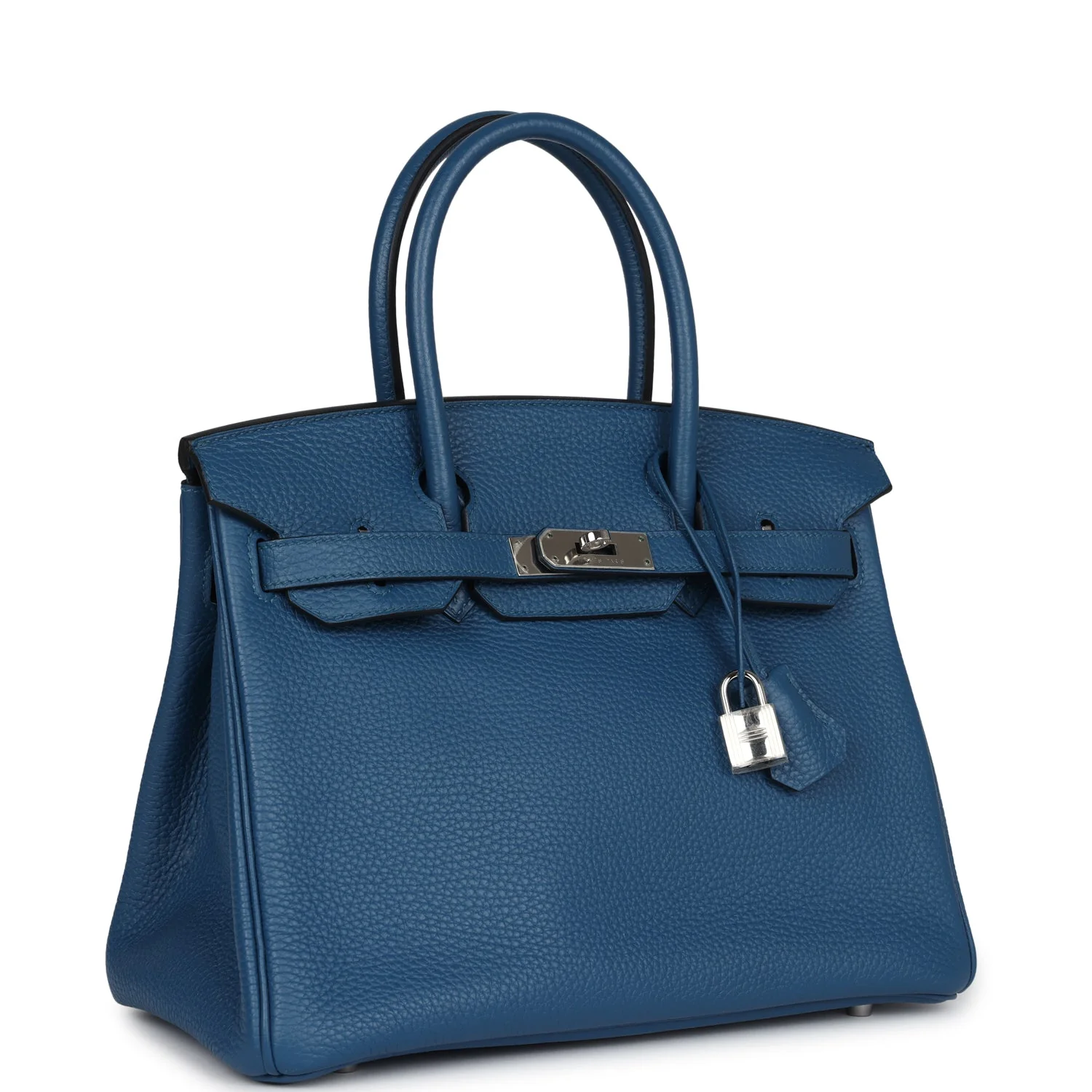 Hermès Birkin 30 Bleu Thalassa Clemence Palladium Hardware 3 Hermès Birkin 30 Bleu Thalassa Clemence Palladium Hardware - Image 3