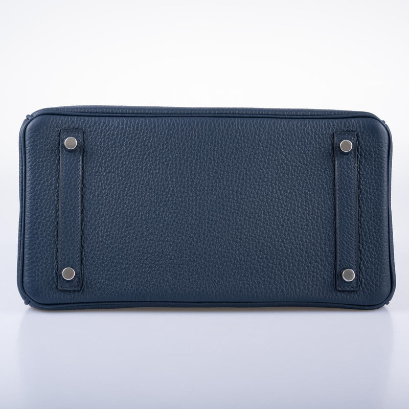 Hermès Birkin 30 Blue de Prusse Mykonos Leather Clemence Palladium Hardware 5 Hermès Birkin 30 Blue de Prusse Mykonos Leather Clemence Palladium Hardware - Image 5