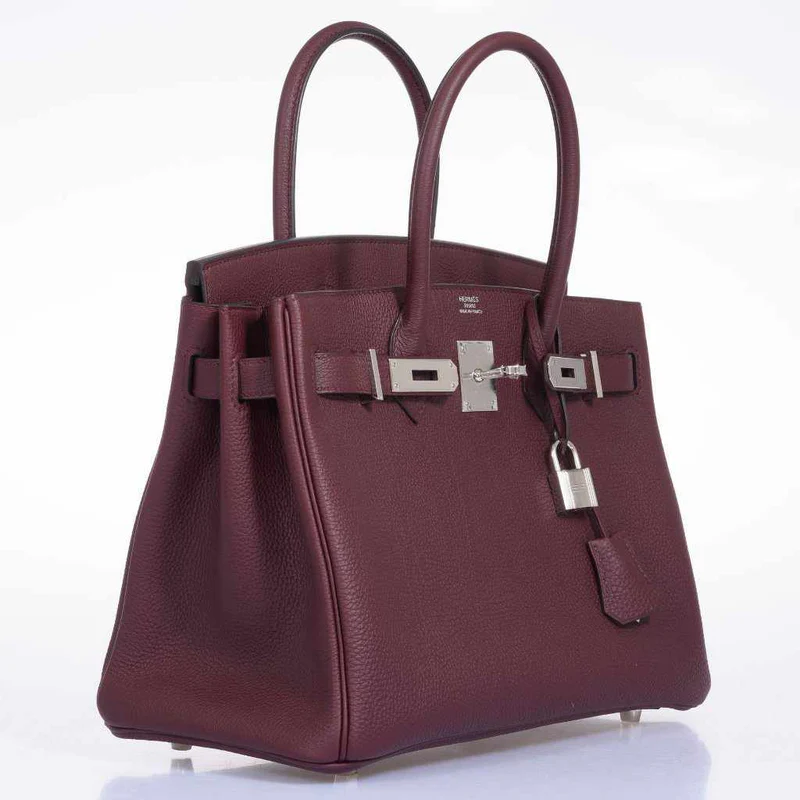 Hermès Birkin 30 Bordeaux Togo Palladium Hardware 4 Hermès Birkin 30 Bordeaux Togo Palladium Hardware - Image 4
