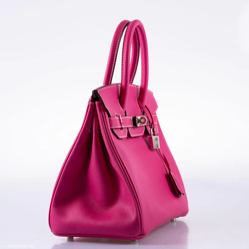 Hermès Birkin 30 Candy Collection Rose Tyrien & Rubis Epsom Palladium Hardware 3 Hermès Birkin 30 Candy Collection Rose Tyrien & Rubis Epsom Palladium Hardware - Image 3