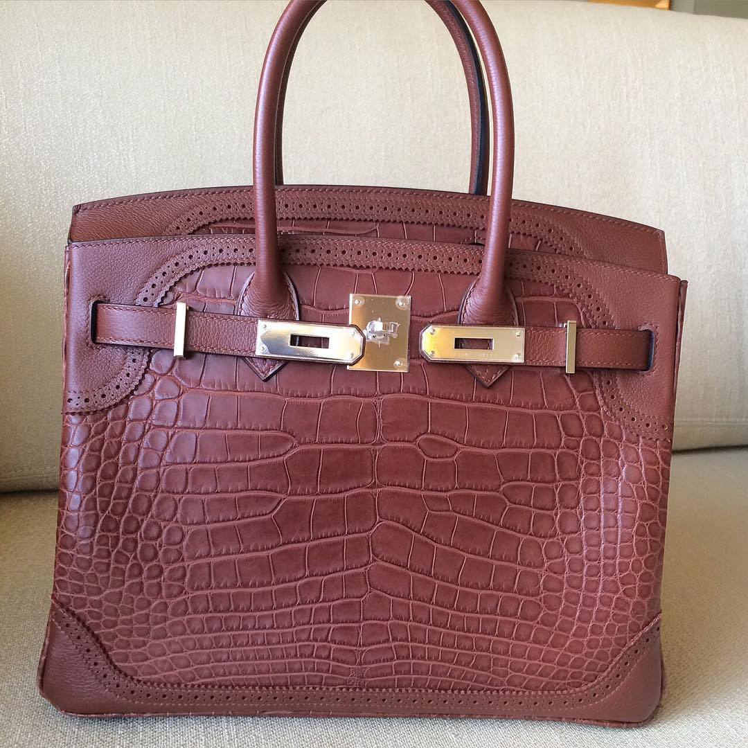 Hermes Birkin 30 Ghillies Rouille Alligator Palladium Hardware 1 Hermes Birkin 30 Ghillies Rouille Alligator Palladium Hardware